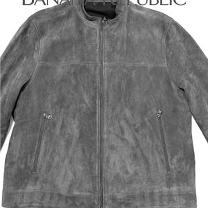 Banana Republic Charcoal Suede Jacket